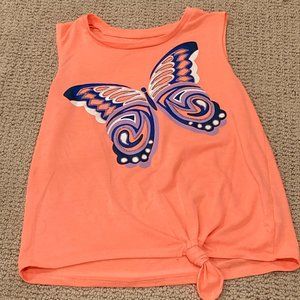 pink butterfly tank top